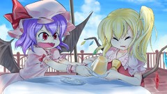 Vampires anime girls remilia scarlet touhou flandre scarlet 