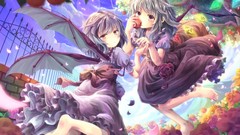 Vampires anime girls remilia scarlet touhou flandre scarlet 