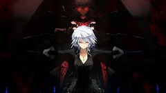 Vampires white hair anime girls maids remilia scarlet touhou 