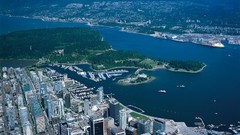 Vancouver buildings aerial cityscapes