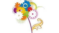 Vector flower top thread