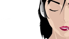 Vector girl face Art