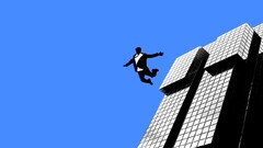 vector Mad Men jumping blue background suicide Simple Background