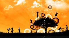 Vector vectorized World orange