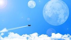Vectors planes skyscapes