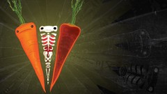 Vegetables carrots skeletons