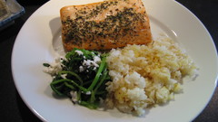 Vegetables food fish