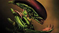 Vegetables meat Aliens Movie