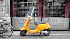 vehicle Scooters urban yellow street