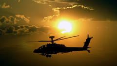 Vehicles ah-64 apache sunset