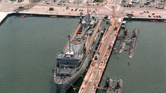 Vehicles Norfolk shipyards dock
