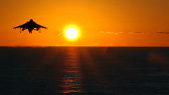 Vehicles sunset Aircraft harrier