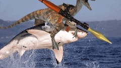 Velociraptor Sharks Photo manipulation