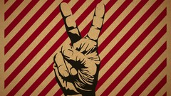 Victory hands peace artwork V sign