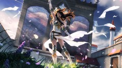 Victory woman Warriors drawings brunettes digital art fantasy 