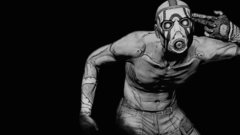 Video games borderlands grayscale