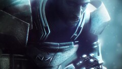 video games digital art cyan mass effect science fiction