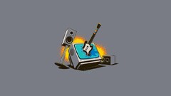 video games guitar hero television sets vector Minimalism TV