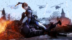 video games Jill Valentine resident evil 6 digital art render