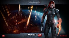 video games mass effect 3 mass effect PC gaming standing redhead