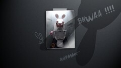 video games Raving Rabbids video game art sitting toilets