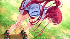 Video games redheads grass