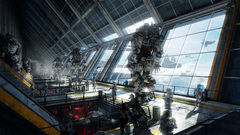 video games titanfall mech science fiction video game art