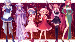 Video games touhou maids