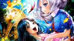 Video games touhou multicolor