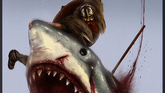 Vikings Sharks digital art