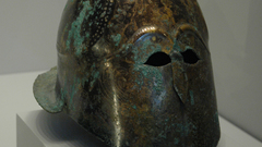 Villa helmet high clean getty boars funerary acyea
