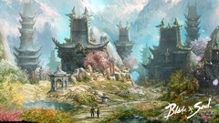 Villages mmorpg artwork video games blade and soul fantasy art