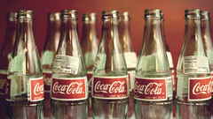 Vintage bottles coca-cola