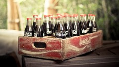 Vintage bottles coca-cola soda