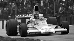 Vintage monochrome grand prix 1976 formula one McLaren F1