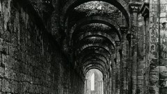 Vintage monochrome old photography cloisters Bill Brandt