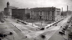 Vintage monochrome USA historic