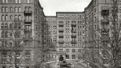 Vintage monochrome USA historic