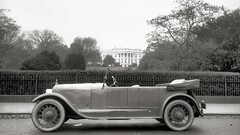 Vintage monochrome USA historic classic cars