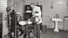 Vintage monochrome USA historic dentist