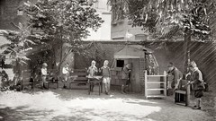 Vintage monochrome USA historic grayscale