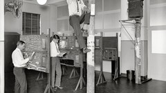 Vintage monochrome USA historic phones