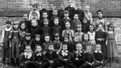 Vintage school grayscale monochrome