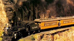 Vintage trains steam engine Rio Grande