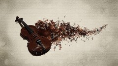 violin digital art abstract musical instrument
