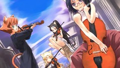 Violins anime girls nekomimi