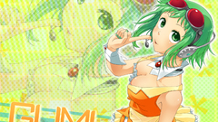Vocaloid cleavage green hair