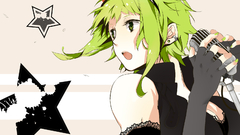Vocaloid cleavage green hair