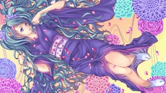 Vocaloid dress multicolor hatsune