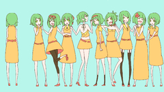 Vocaloid green hair Megpoid
